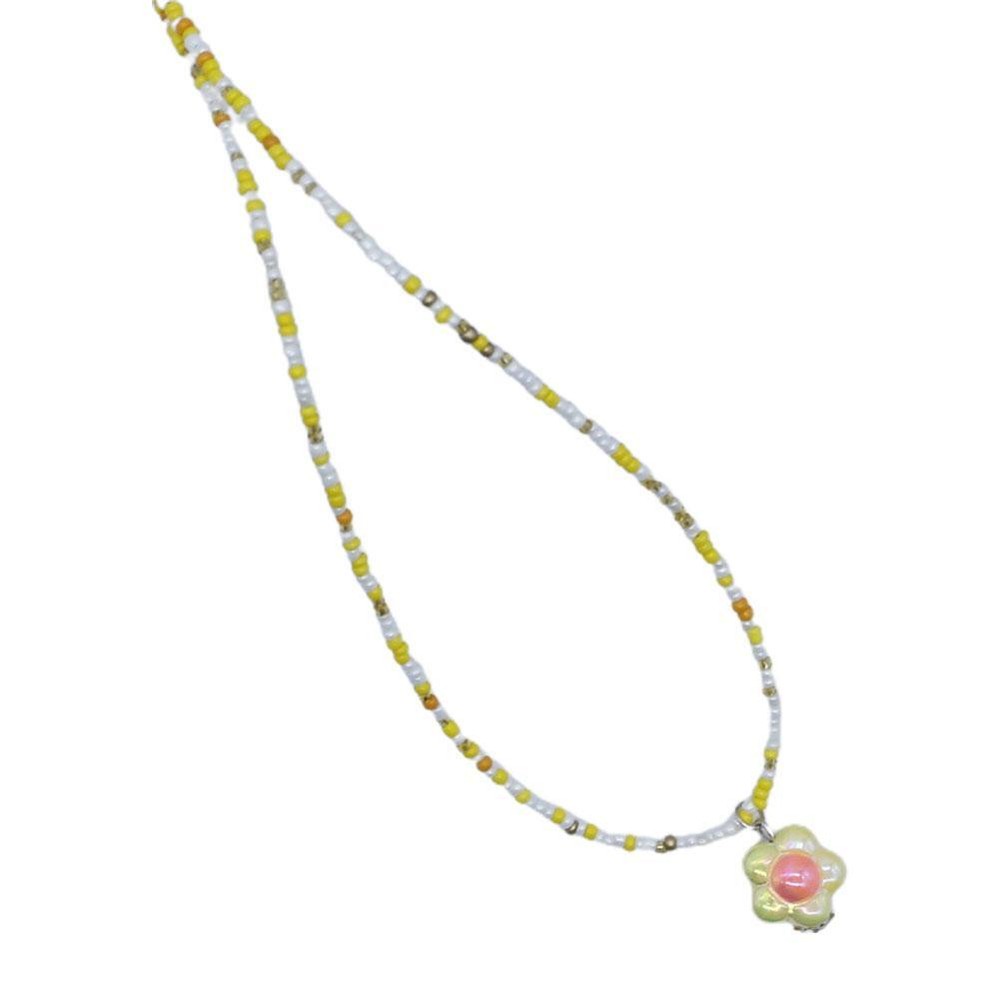 Colorful Flower Necklace Cute Clavicle Chain Versatile