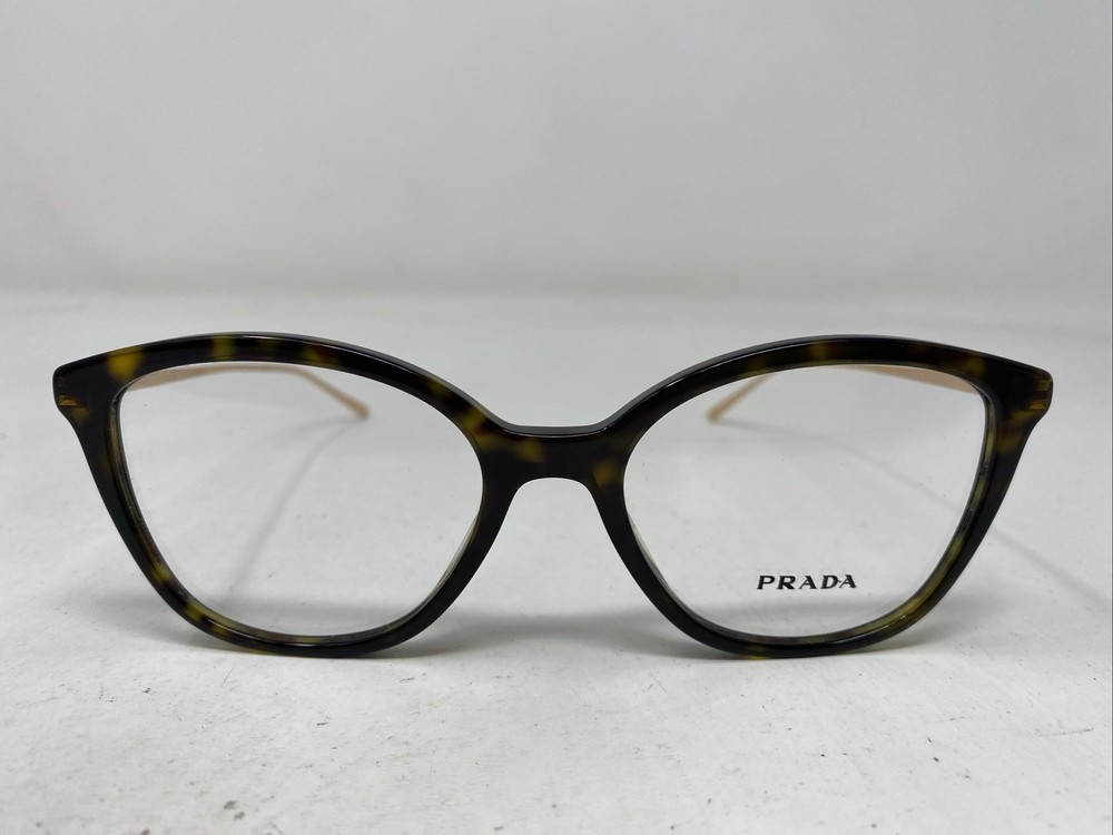 Prada Italy VPR 11V Havana Gold Full Rim Eyeglasses Frame 51-17-140