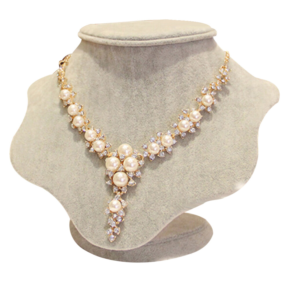 Imitation Pearl Necklace Pearl Wedding Necklace Crystal Pearl Necklace