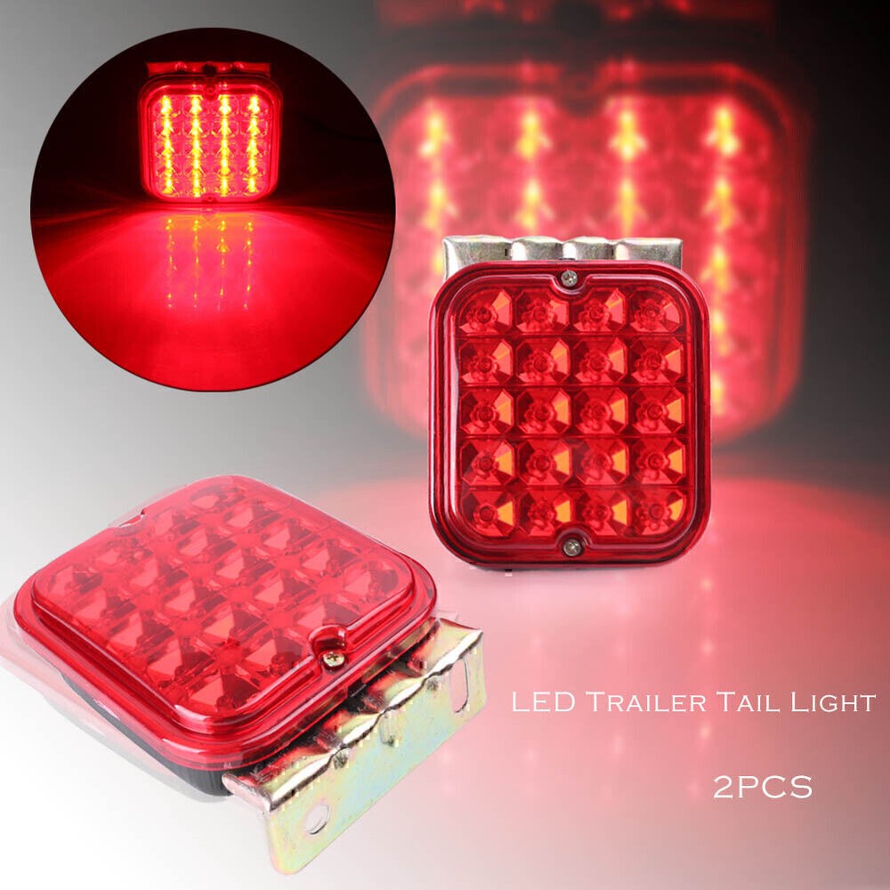 2pcs Trailer Rear Brake Signals Light Stop Warning Lamp for Campers RV Boats  US