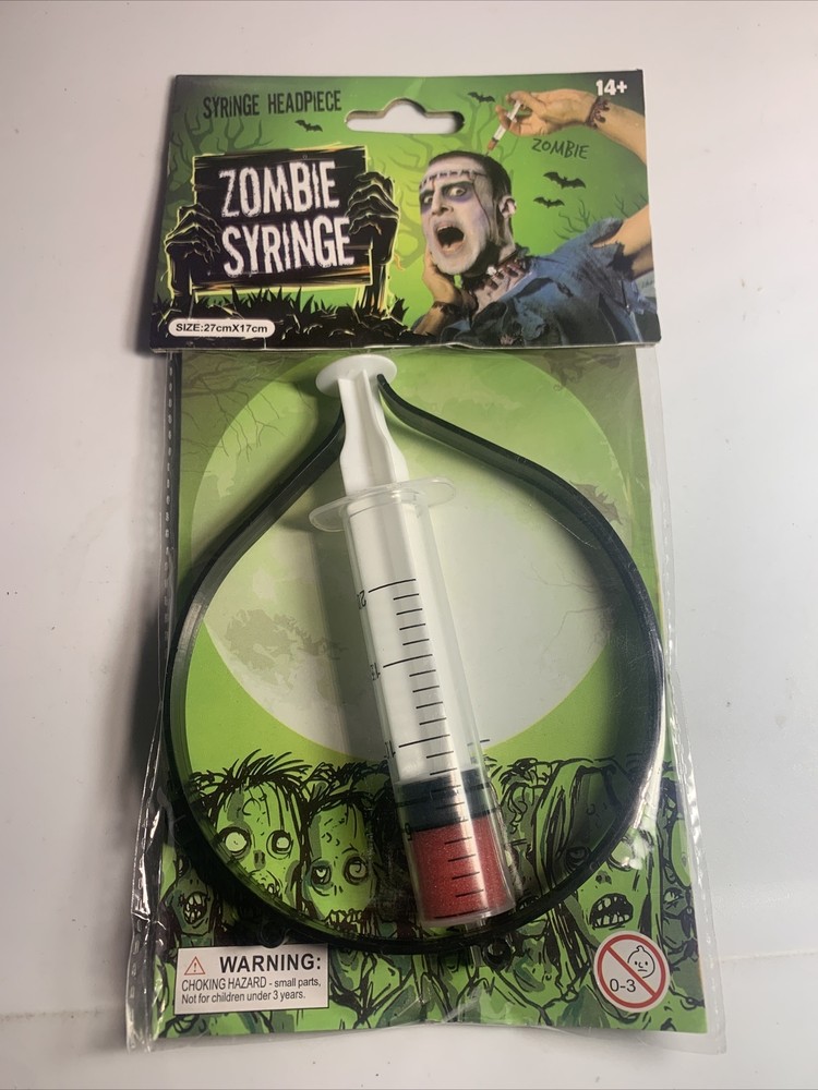 Halloween SYRINGE head-piece accessory party horror costume NEW!