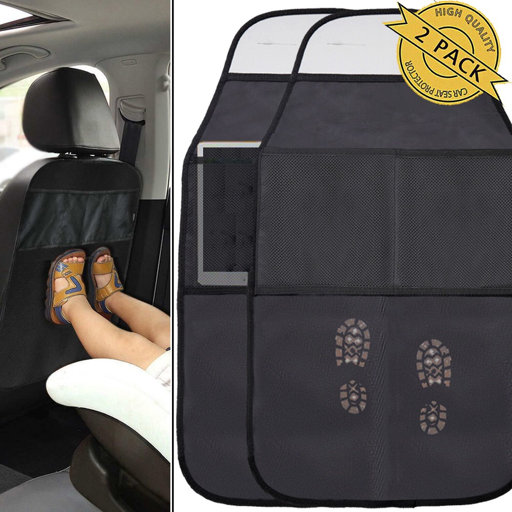 2pc Car Seat Back Cover Protector Kick Mat Clean Pad AntiStepped Dirty for Kids;