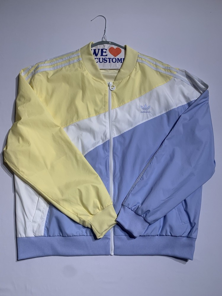 ADIDAS  JACKET WOMEN LIGHT  BLUE FULL ZIPPER LIGHTWEIGHT WINDBREAKER RUNNING