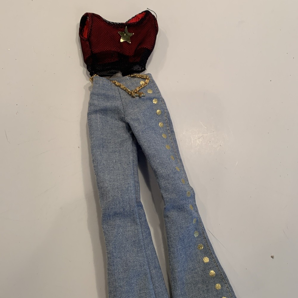 Barbie Blues Style Gold Dot Jean Outfit Fashion Avenue