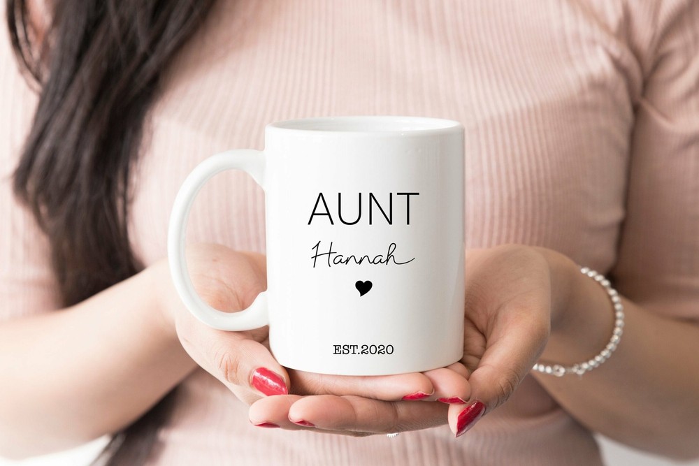 Aunt Mug Pregnancy Announcement Custom New Aunt Gift New Baby Announcement