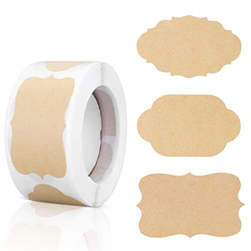 Kraft Tags Sticker（250pcs）,Gift Tags Stickers Gift Stickers Label Gift Tags A