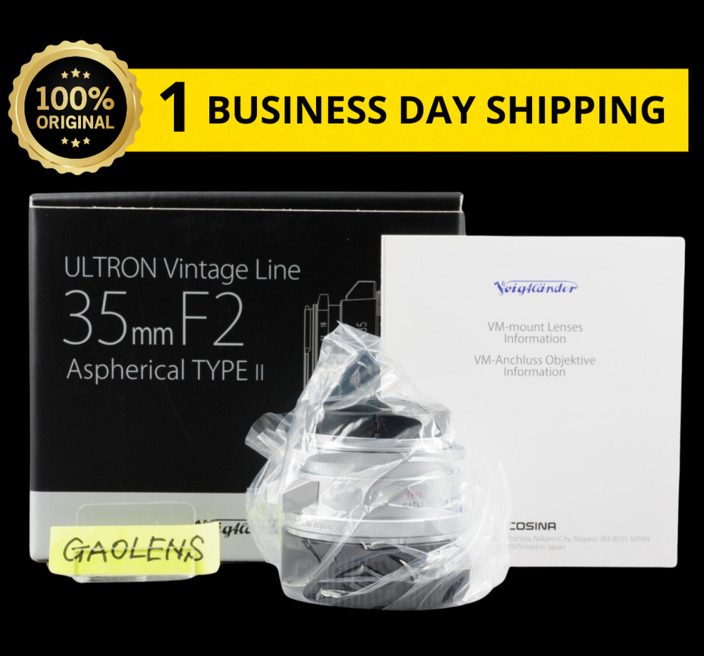 Voigtlander ULTRON VL 35mm F/2 Type II 2 Silver VM Leica M mount Lens New in Box