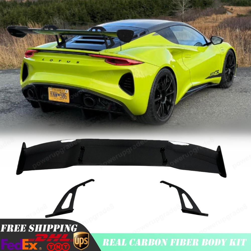 Dry Carbon Fiber Rear Trunk Spoiler Wing GT-Style Racing For Lotus Emira 2023+