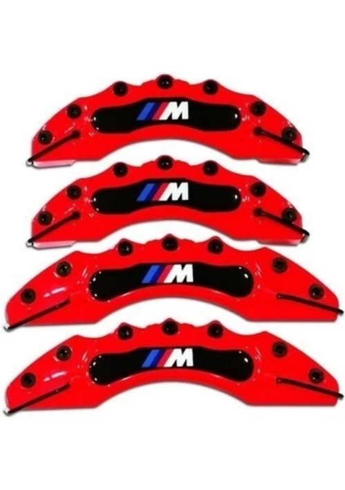 4x 3D Red Disc Brake Caliper Cover Front Rear Wheels Kit M Power Performance SET