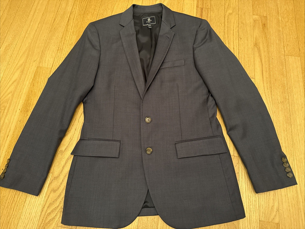 J.Crew Thompson Blazer 38R Navy Blue 100% Wool Tailored Fit Sport Coat