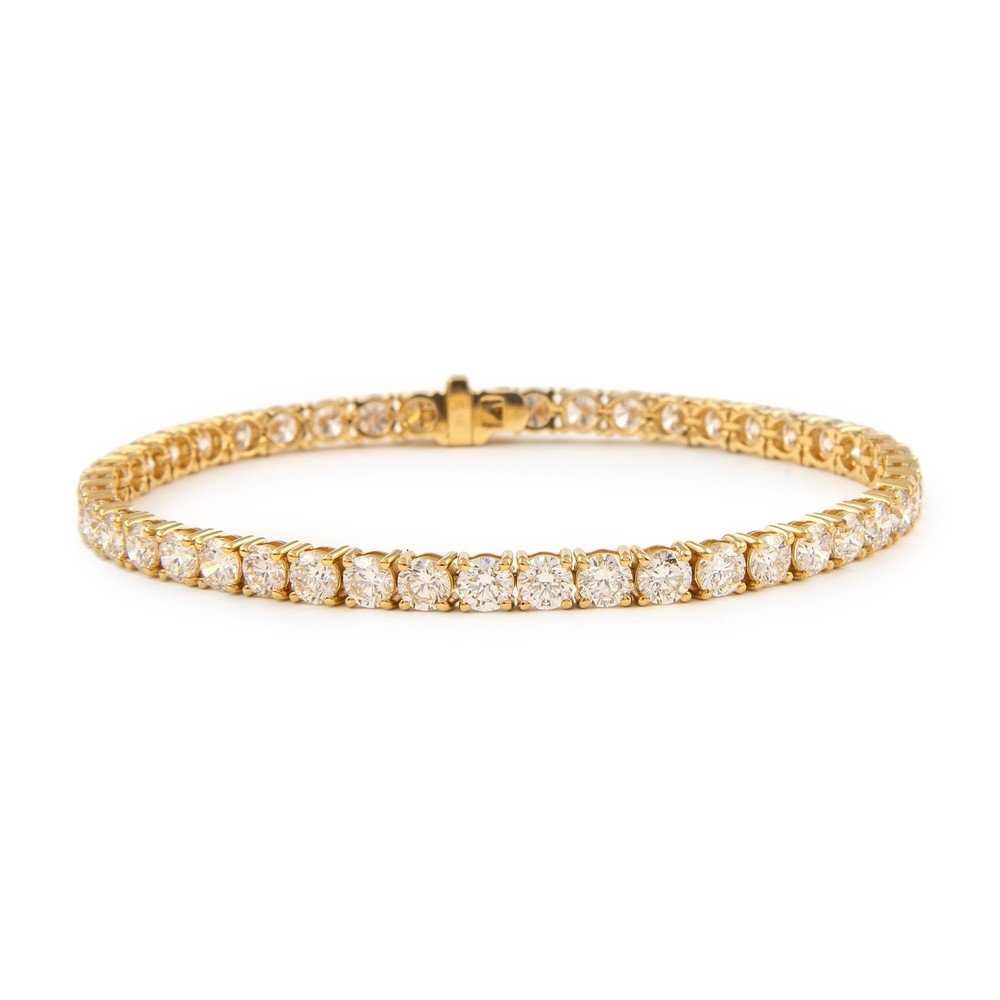 Alexander Beverly Hills 9.52ct Diamond Tennis Bracelet 18k Yellow Gold