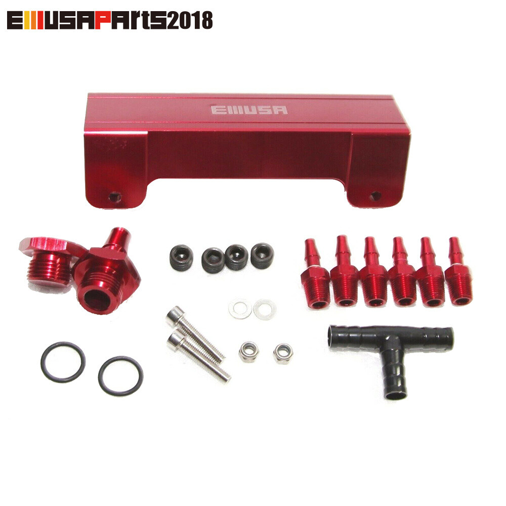 6 Port 1/8 NPT Turbo Wastegate Boost Block Intake Manifold Vacuum Manifold Kits