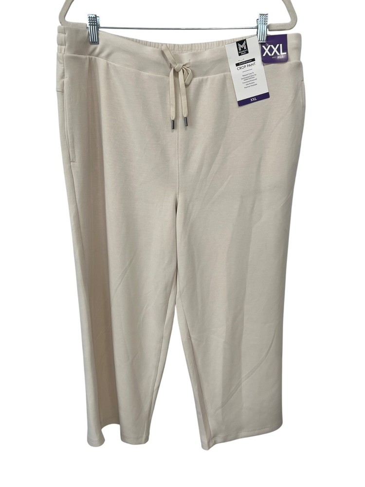 Members Mark Sandwash Crop Pant XXL Cream Relaxed Fit Minimalist Travel Comfortable-image