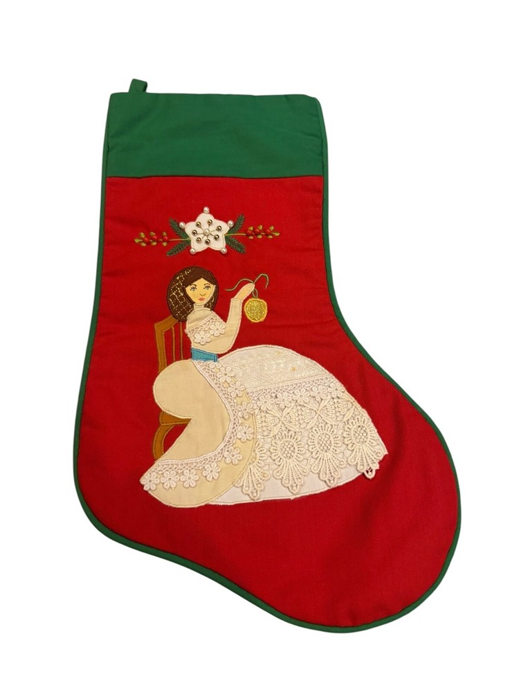 Vtg House Of Hatten  Victorian Lady Gift Lace Dress Christmas Stock