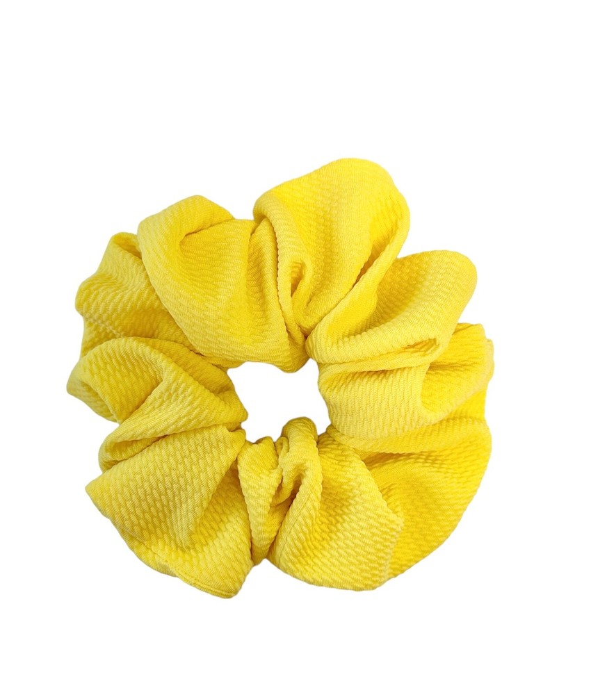 XL Yellow Bullet Fabric Scrunchies, Brand New Handmade Hair Accessories