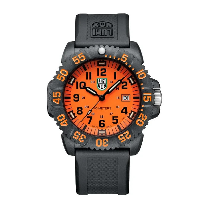 Luminox G Sea Lion Men's Orange Dial Rubber Strap Watch - X2.2059.1 NEW