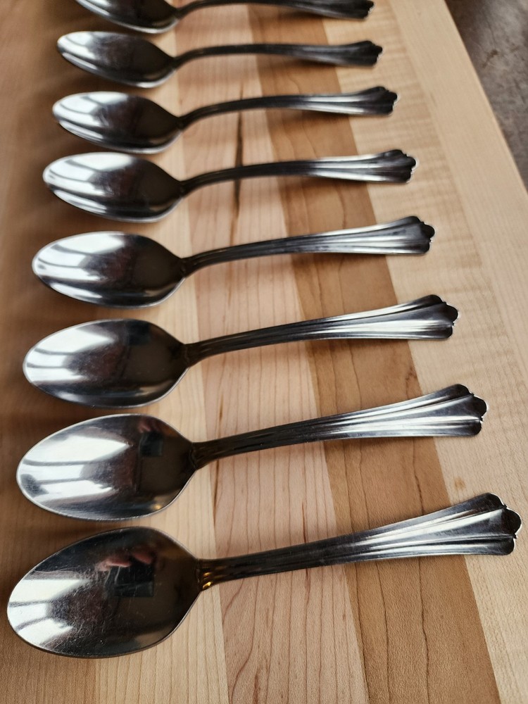 10 Oneida KIMBRA Stainless Steel Oval Soup Spoons Flatware Set