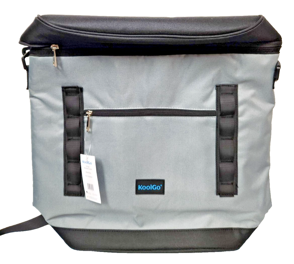 KoolGo 20-Can Backpack Cooler Black / Gray