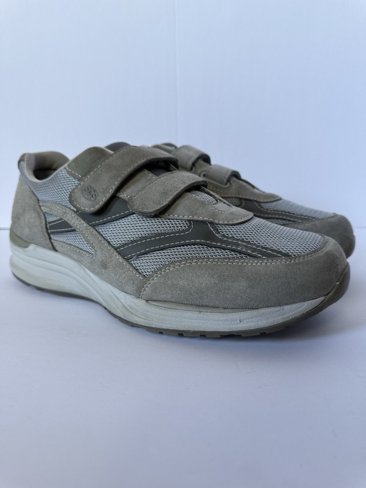 SAS Mesh Comfort Walking Shoes for Men in Grey Suede Size 12 Wide