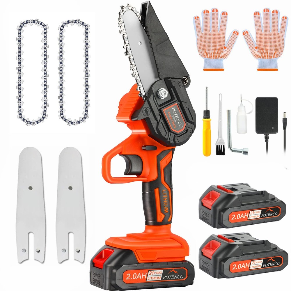 Mini Cordless Chainsaw - Portable Handheld Battery-Powered Small Chainsaw for Easy Cutting