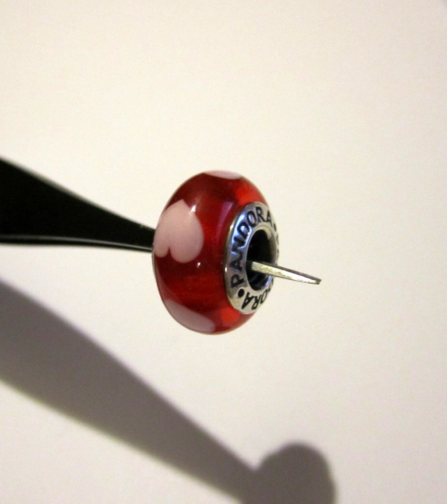 Pandora Hearts Charm Bead 790658 RETIRED - Red and Pink