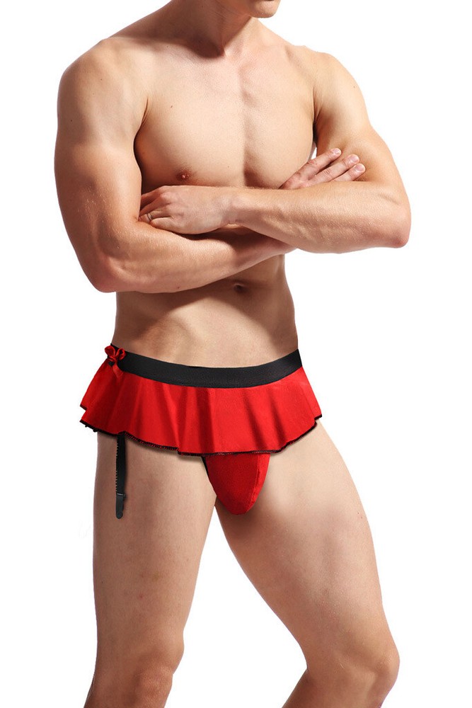 Men String Thong Micro Bikini Cartoon Pattern Mini T-back G Underwear Mens Tanga