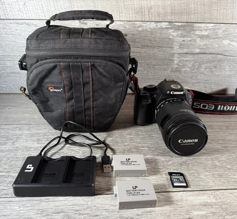 Canon EOS Rebel T2i DSLR Camera & Canon Zoom Lens EF-S 18-135mm 1:3.5-5.6 IS