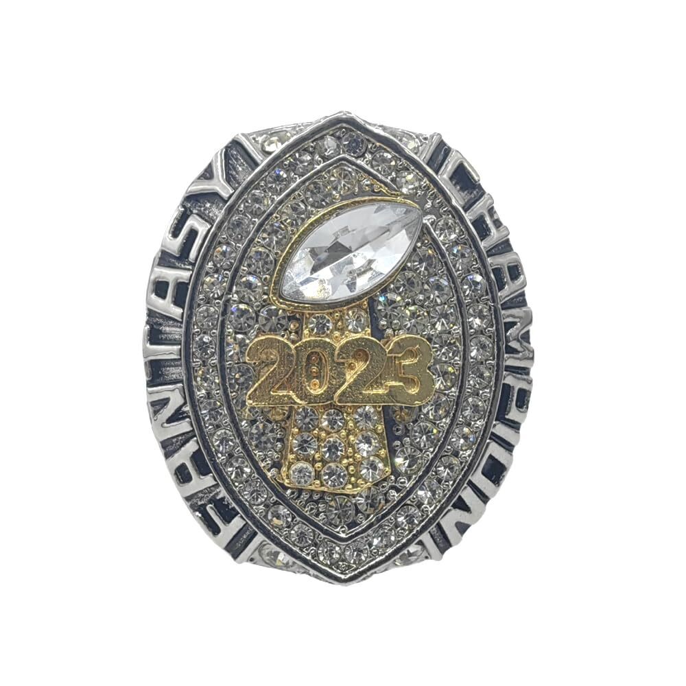 2023 Fantasy Football Champion Ring Trophy with Necklace Custom Design  