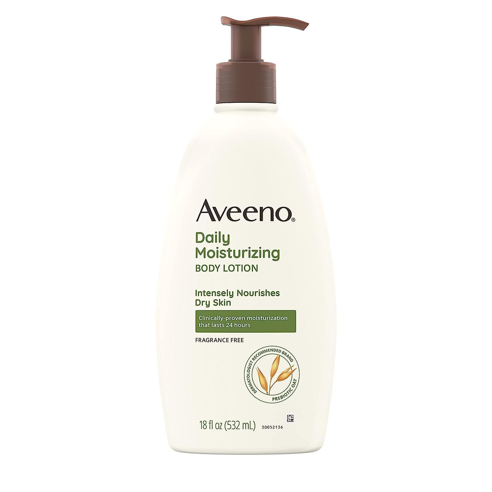 Daily Moisturizer, Body Lotion, for Dry Skin, Prebiotic Oat Fragrance Free, 18 F
