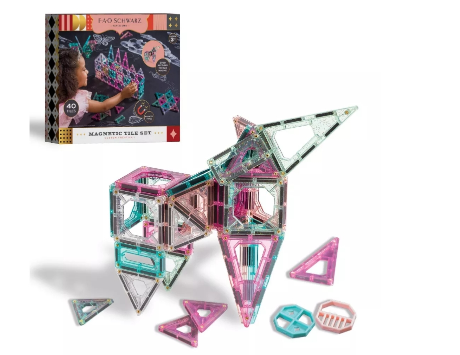 Schwarz Magnetic Tile Set Pastel 40pc