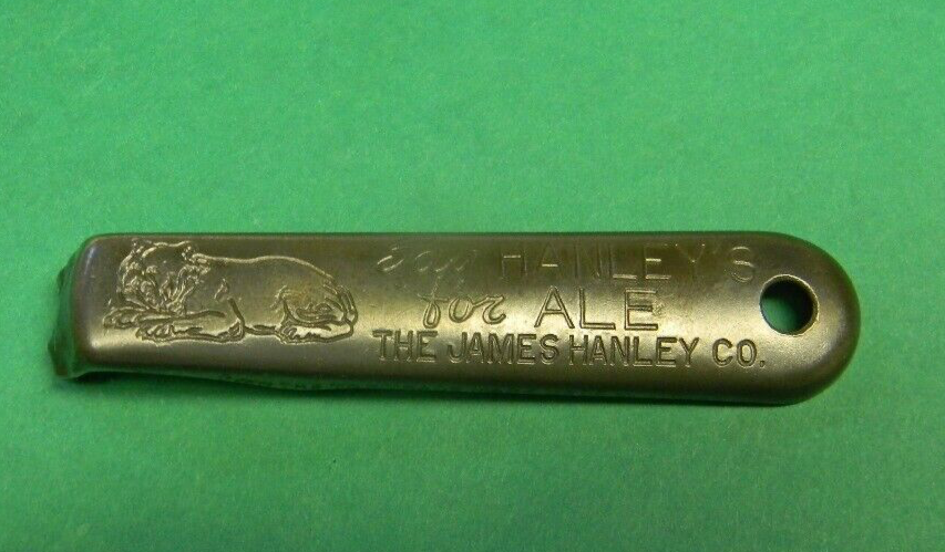 SWEET Vintage 40s Hanley's Ale Bulldog Dog Beer Bottle opener Prov. Rhode Island