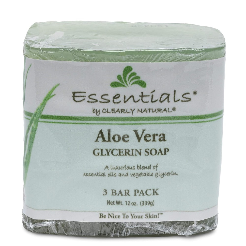 Clearly Natural Aloe Vera Glycerine Bar Soap 12 oz Pack of 3