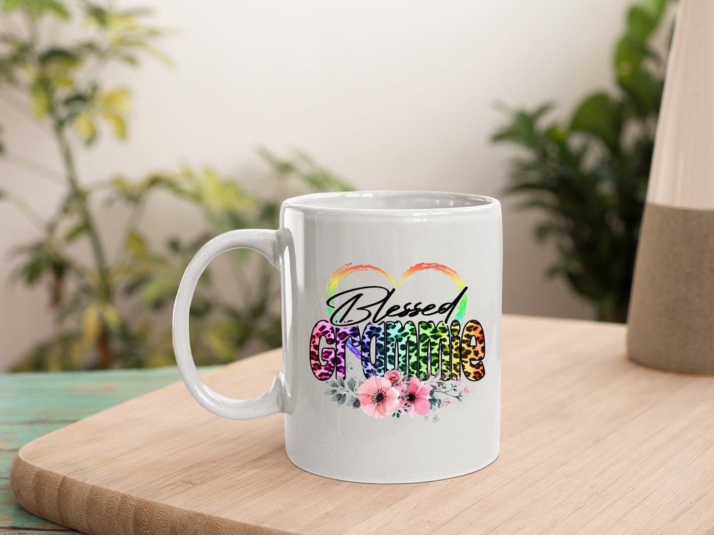 Blessed Grammie Leopard Mug Blessed Grammie Floral Mug Mama Mug Mother's Day Mug