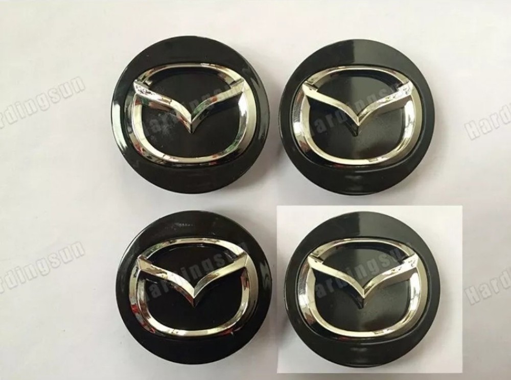 4Pcs 56MM Car Wheel Center Hub Cap Rim Cover Emblem For Mazda Cx 30, CX5,CX70 90