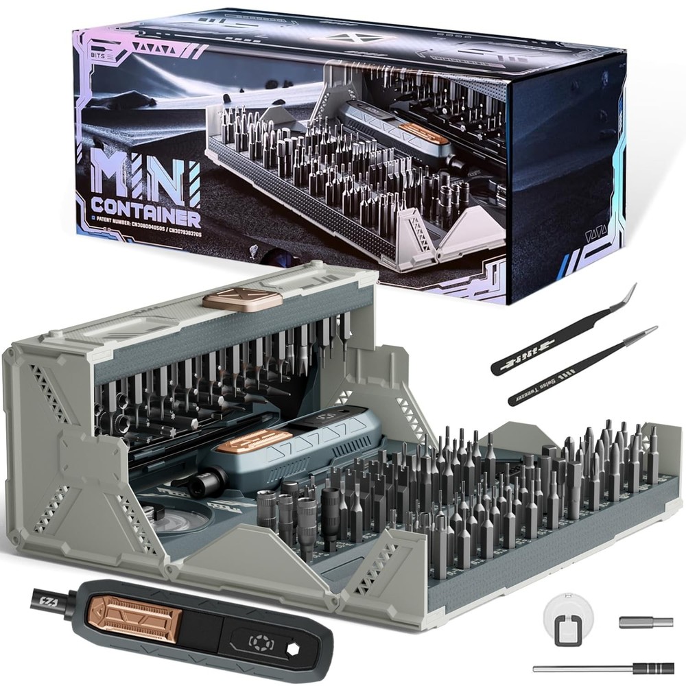 180-Piece Precision Screwdriver Set for Electronics Repair with Manual Tools