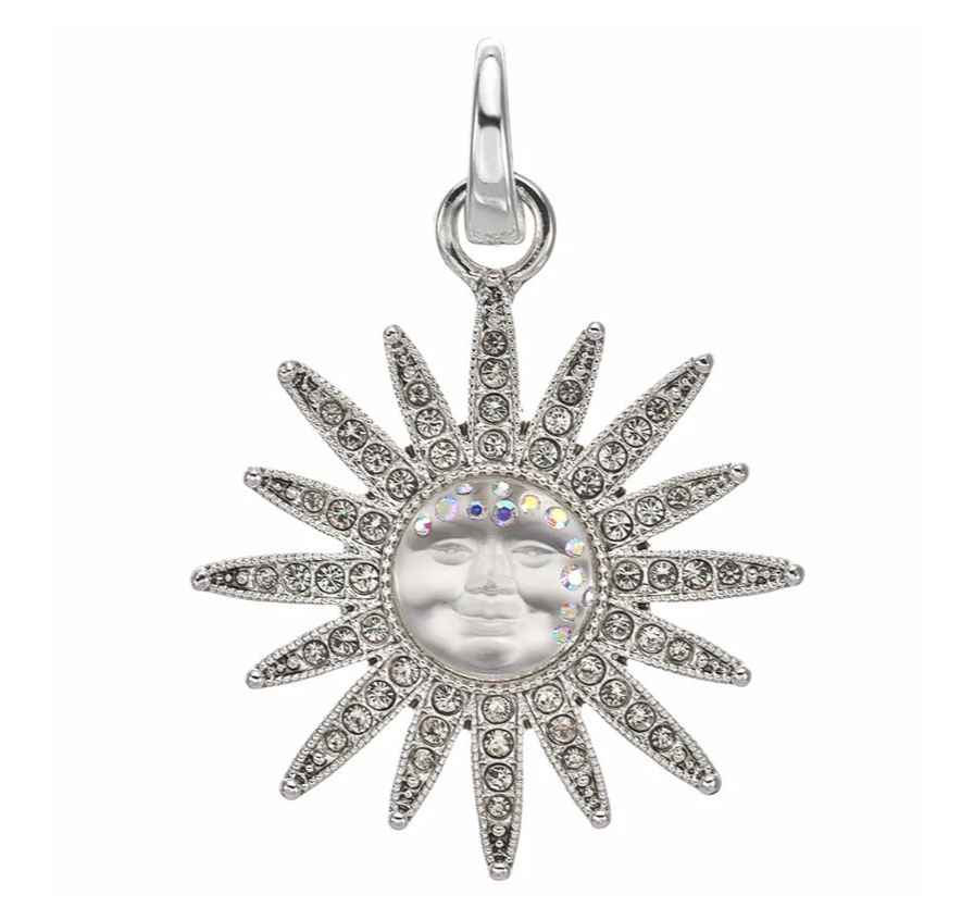 Kirks Folly Goddess Seaview Moon Divine Starburst Open Ring Charm Silver tone