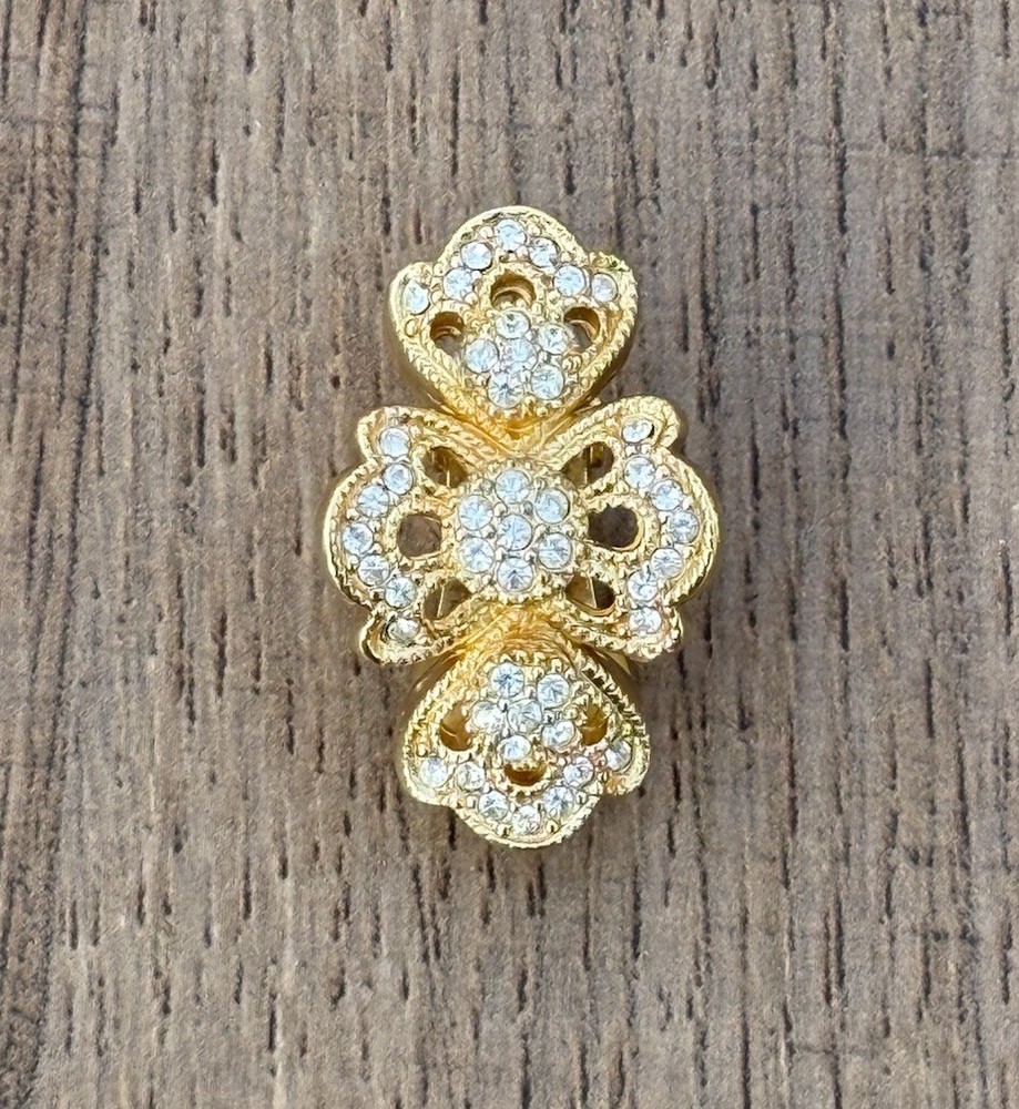 Dior Signed Crystal Clip-On Single Earring Replacement One Piece