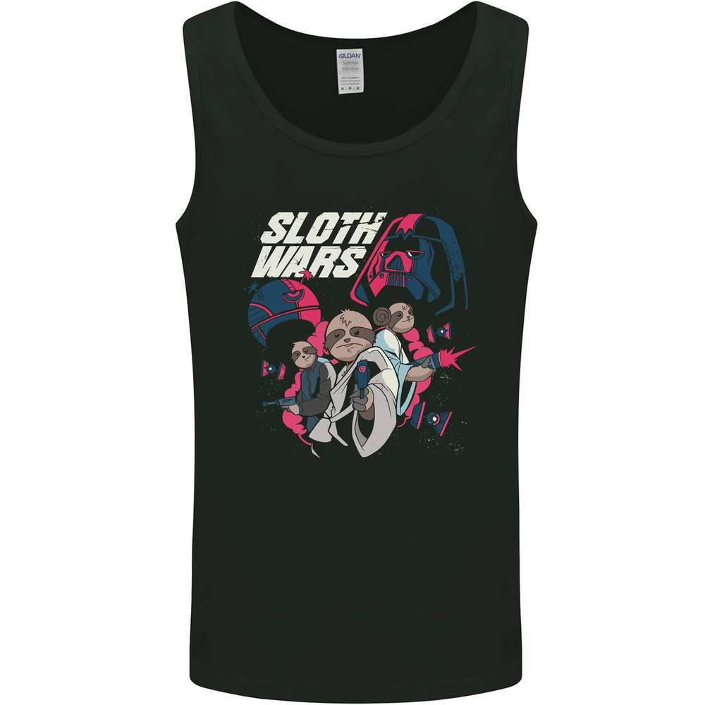 Sloth Wars Funny TV & Movie Parody Mens Vest Tank Top