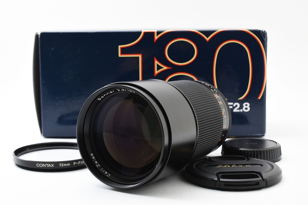 Contax Carl Zeiss Sonnar T 180mm f2.8 MMJ CY Mount Japan Mint w Box