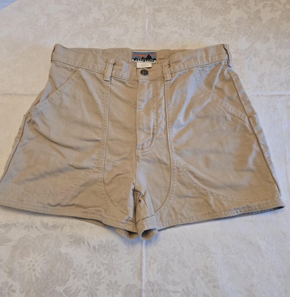 Vintage Patagonia Stand Up Shorts Womens 6 Organic Cotton Khaki Utility Y2K 90s