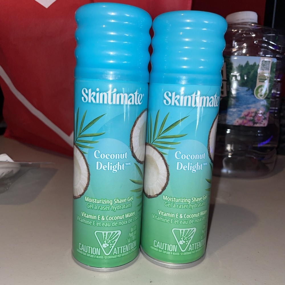 Lot of 2 Skintimate Coconut Delight Moisturizing Shave Gel 7oz Each