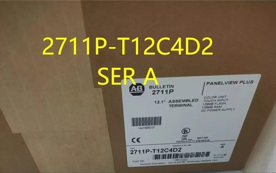 New Factory Sealed Allen-Bradley 2711P-T12C4D2 /A Panelview Plus AB 2711PT12C4D2