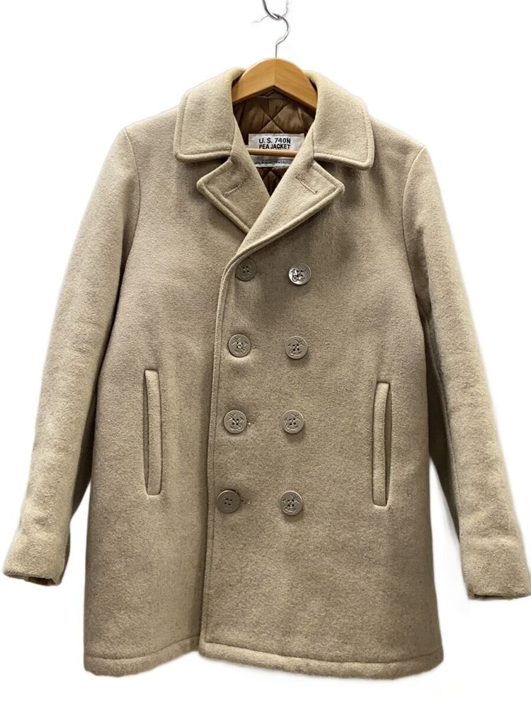 Schott Peacoat/-/Wool/Beg/Plain/Made In Usa/80S 7723