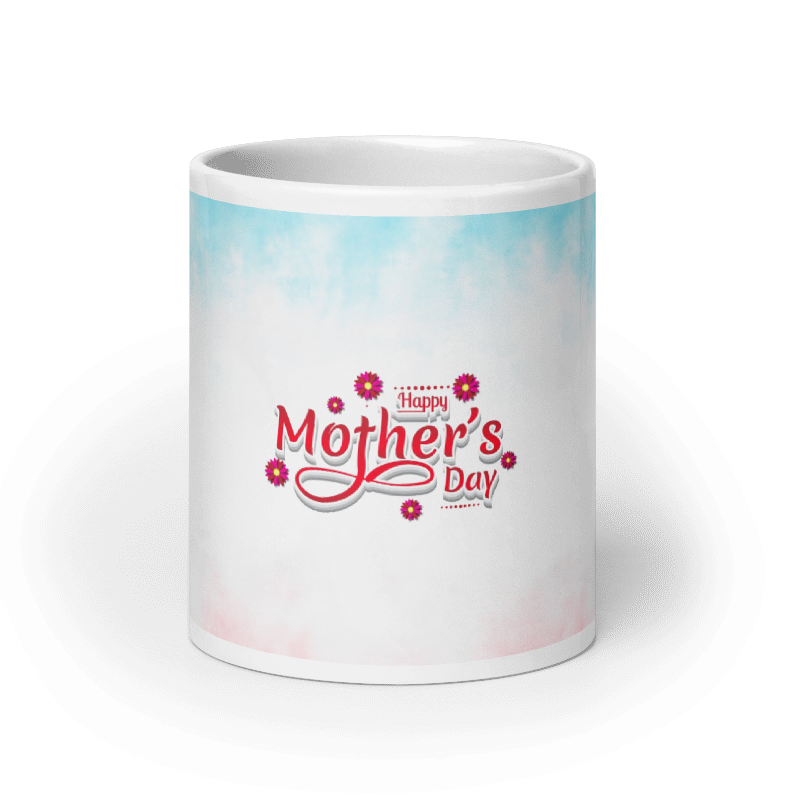 Mothers Day 2024 Glossy Mug Different Sizes White Ceramic Enamel Cup-image