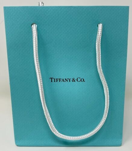 NEW TIFFANY & CO. BLUE JEWELRY BAG SMALL ORIGINAL SHOPPING GIFT BAG 5 X 6 X 3