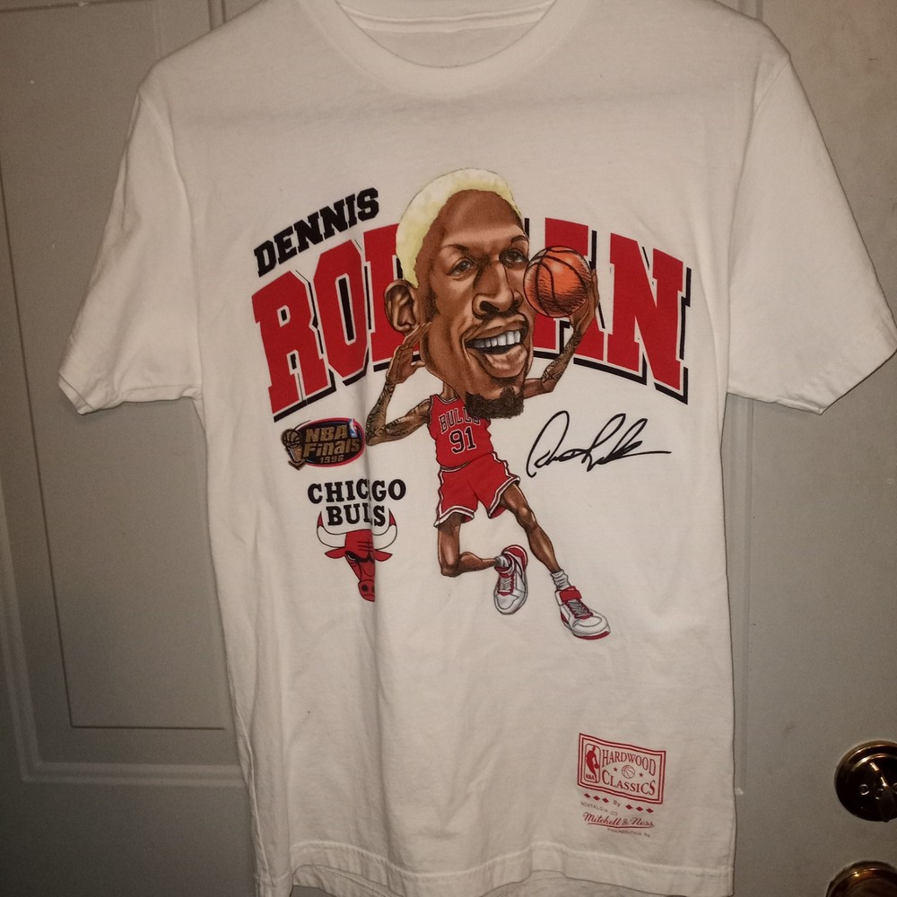 Mitchell & Ness Chicago Bulls Dennis Rodman NBA Finals 1996 T Shirt Size Small