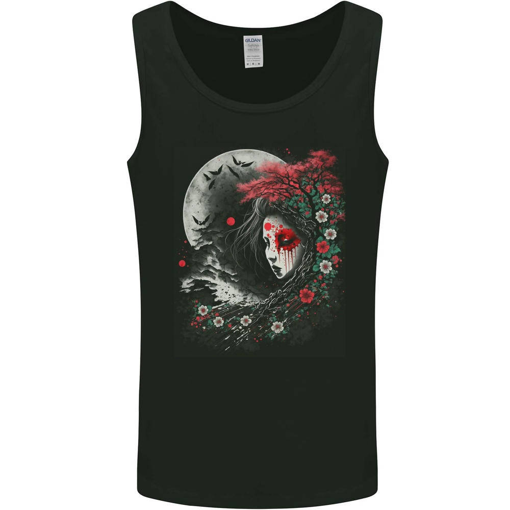 Yuki Onna Japanese Folklaw Gothic Halloween Mens Vest Tank Top