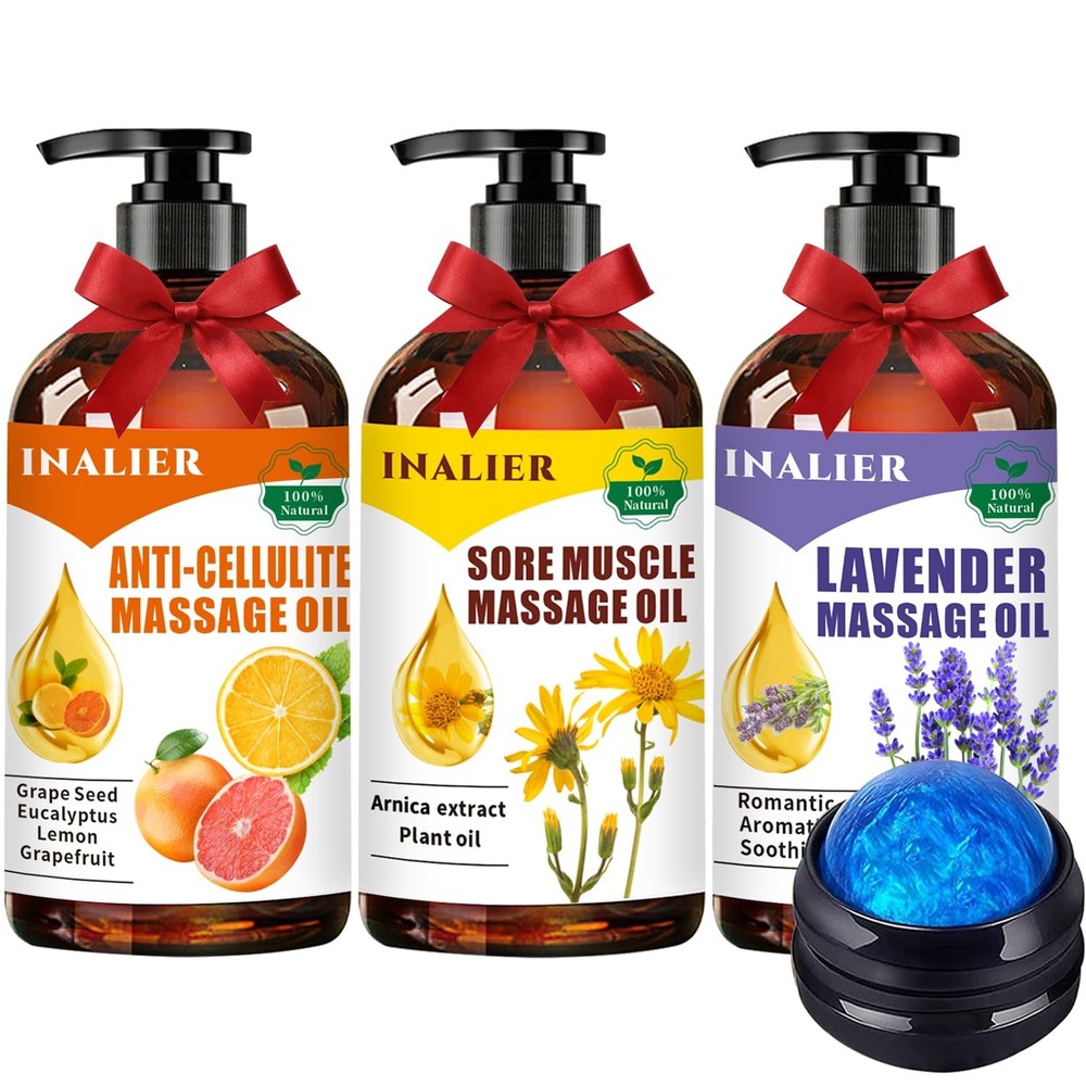 Relaxing Spa Massage Oils for Her - Perfect Mothers Day, Date Night or Fathers Day Gift-image
