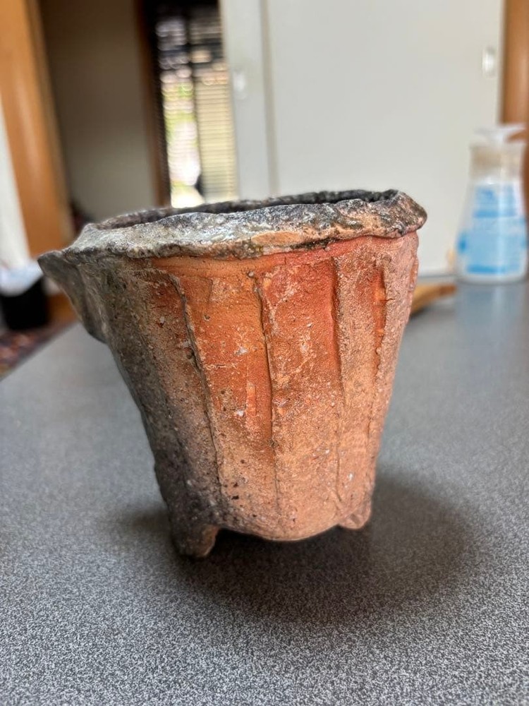 Sake Cup Shigaraki Riki MizuguchiKatakuchi set