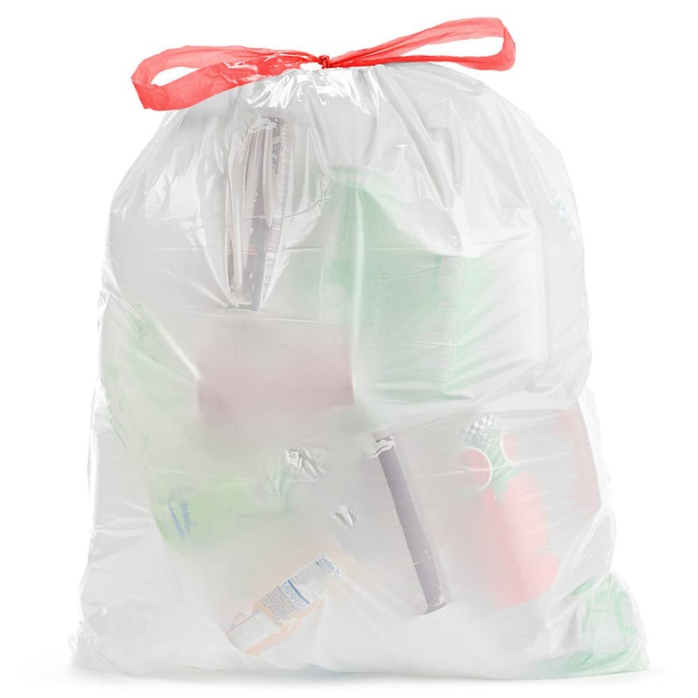 13 Gallon 0.9 MIL Fresh Scent White Drawstring Tall Kitchen Trash Bags - 24